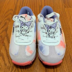 Kuromi Girl Puma Kids Sneakers - White, Pink, and Purple NEVER WORN